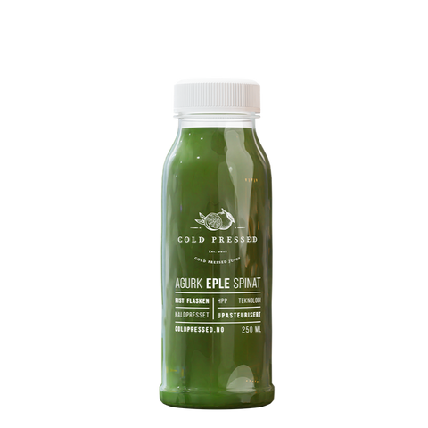 Eple-agurk-spinat coldpressed 100%